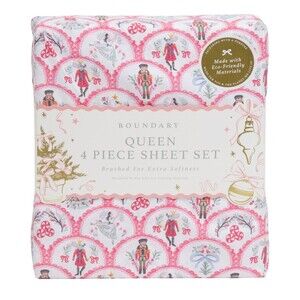 New Boundary Christmas Nutcracker Queen Sheet Set
